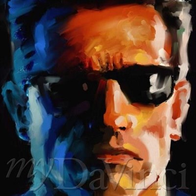 Arnold Schwarzenegger Oil Painting Giclee - myDaVinci